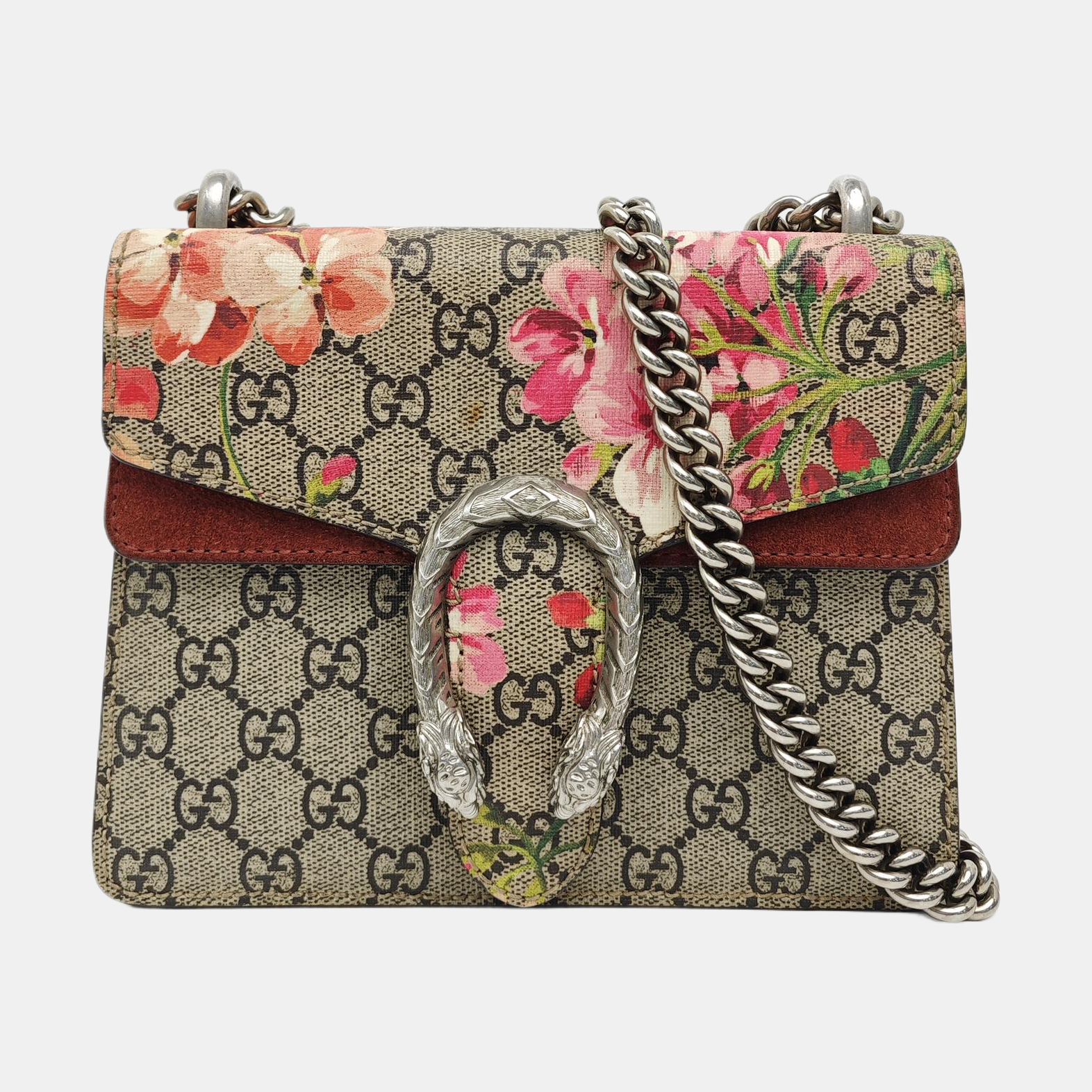 Dionysus Mini Monogram Coated Canvas Beige