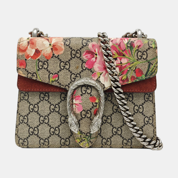 Dionysus Mini Monogram Coated Canvas Beige