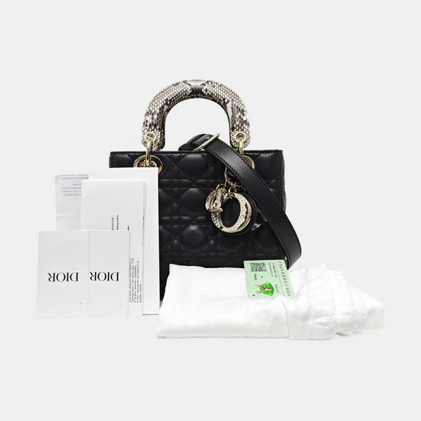 Lady Dior Small Quilted Lambskin Black