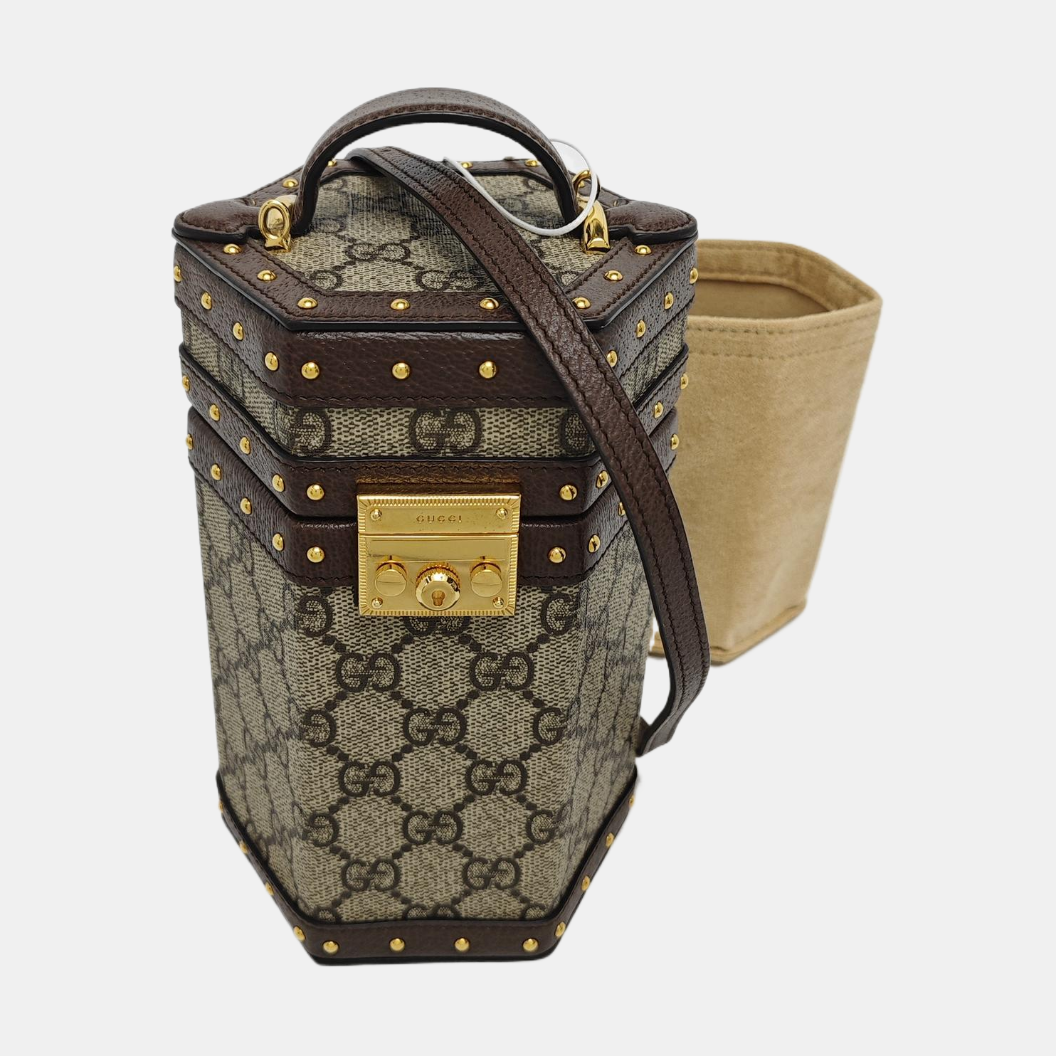 Monogram Coated Canvas Shoulder Bag Beige