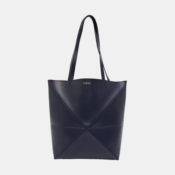 Puzzle Fold Extra Large Quilted Calfskin Blue