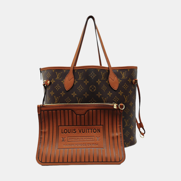 NEVERFULL INSIDE OUT MM Monogram Calfskin Brown
