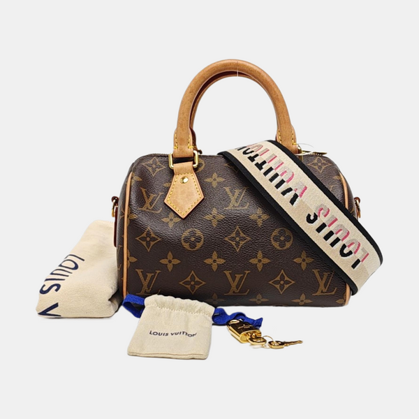 SPEEDY 20 Monogram Coated Canvas Brown