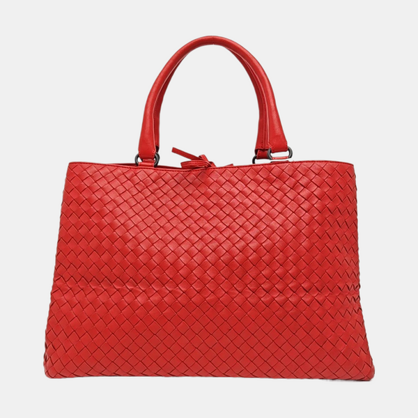 Lambskin Tote Bag Red