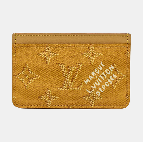 ENVELOPPE Coated Canvas Yellow Card Holder