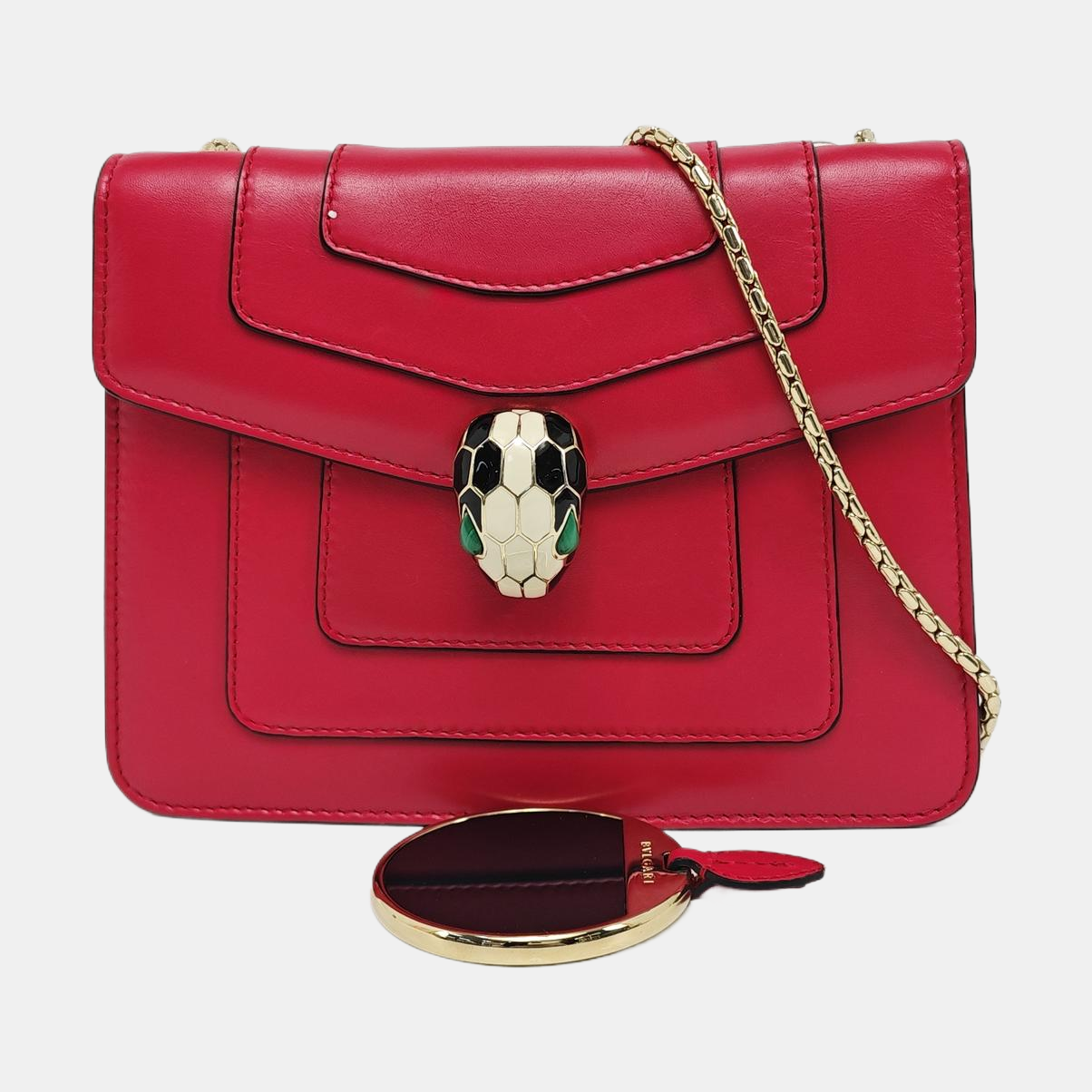 SERPENTI FOREVER Small Calfskin Red