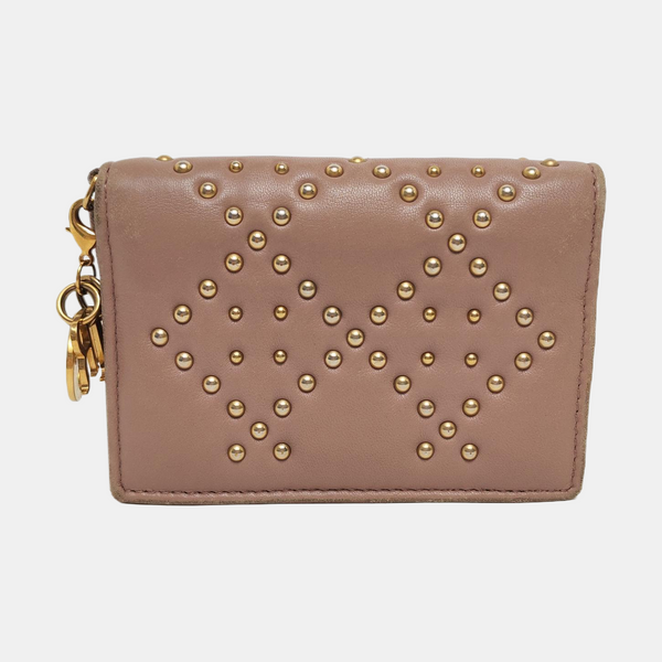 Calfskin Card Holder Pink
