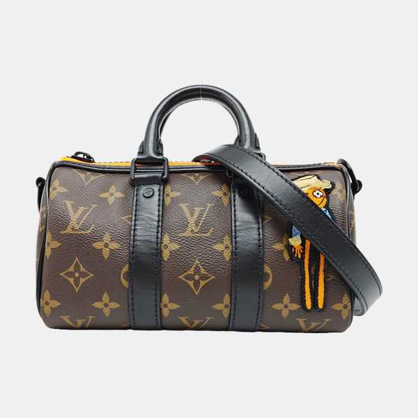KEEPALL Nano Monogram Coated Canvas Brown