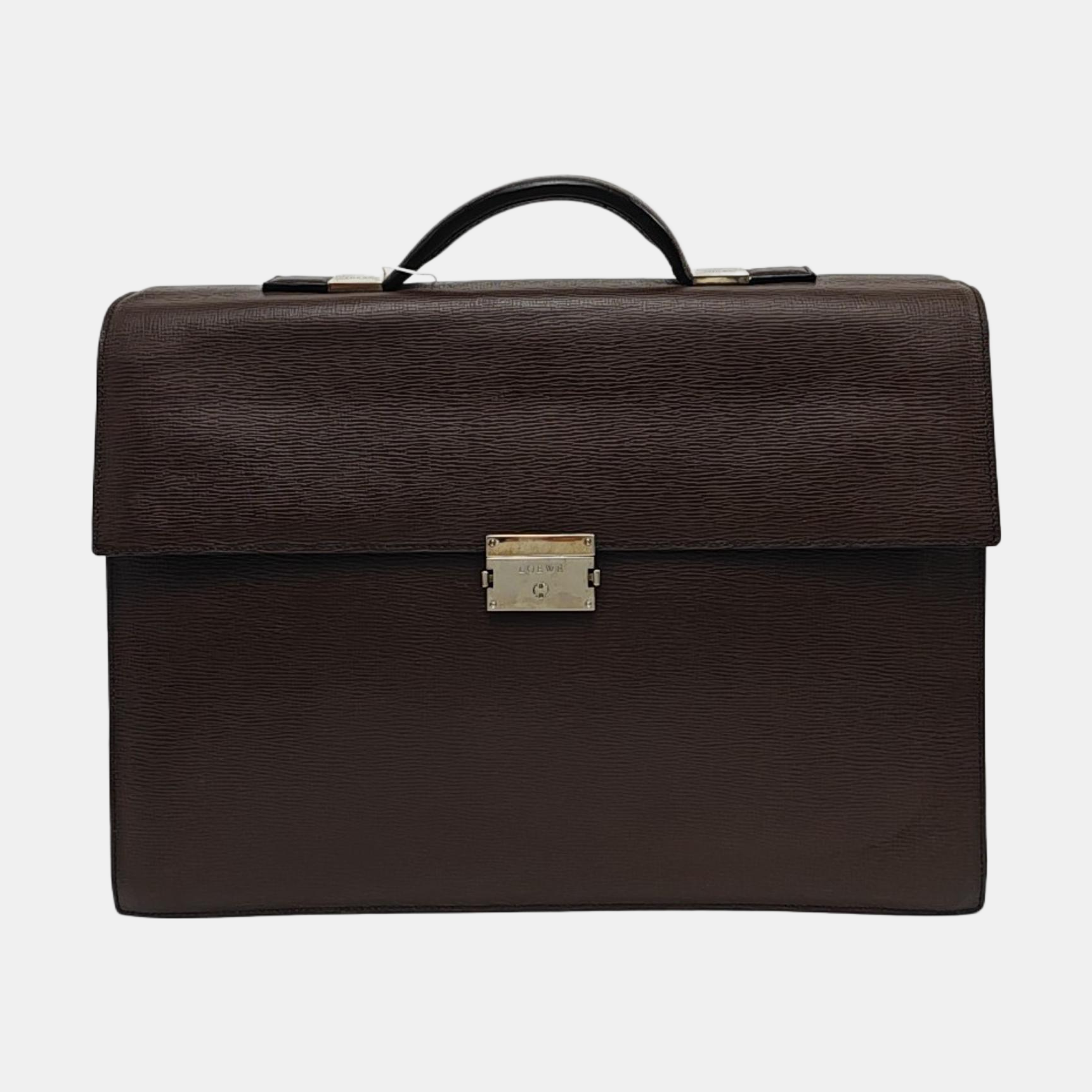 Calfskin Top Handle Bag Brown