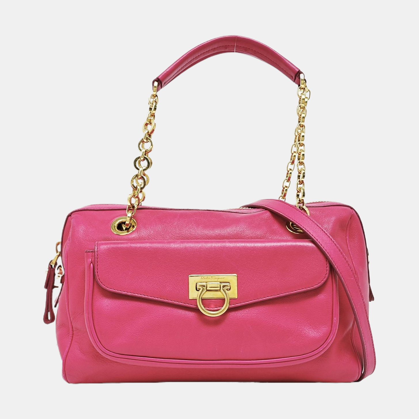 Calfskin Shoulder Bag Red