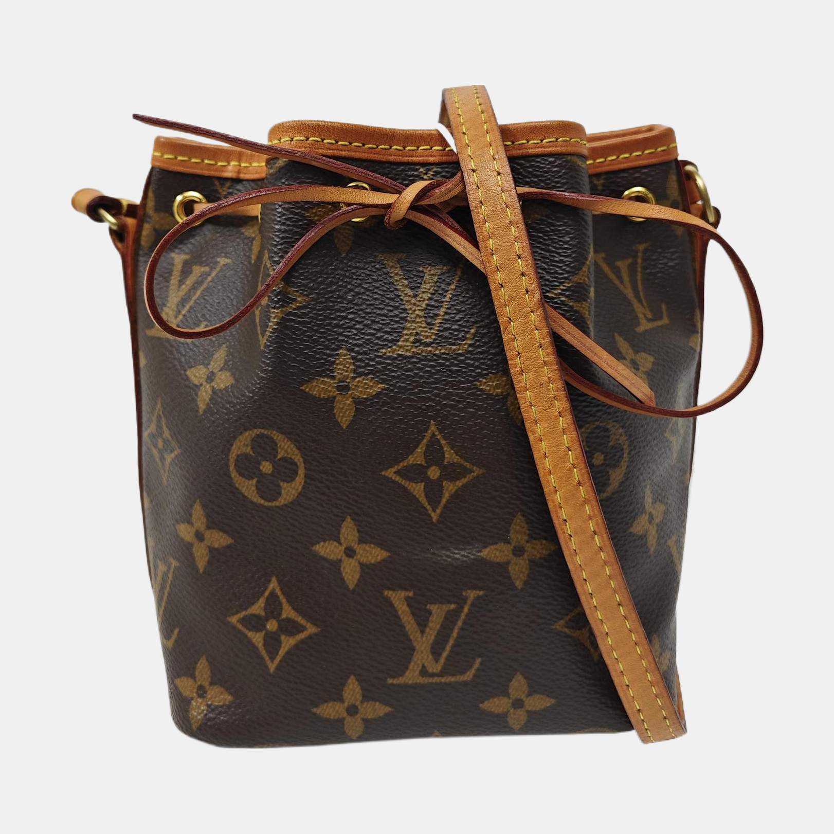 NÉONOÉ Nano Monogram Coated Canvas Brown