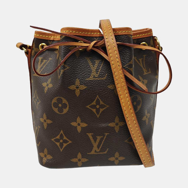NÉONOÉ Nano Monogram Coated Canvas Brown