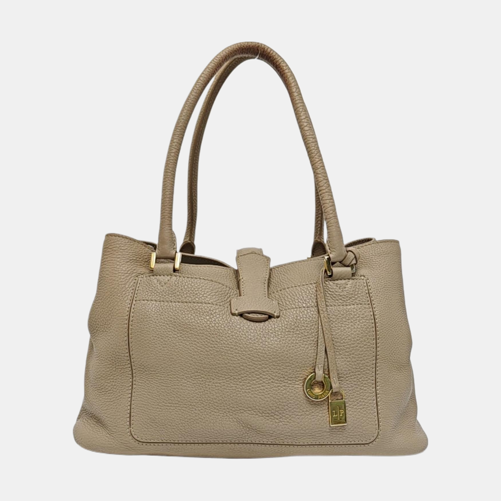Calfskin Shoulder Bag Beige