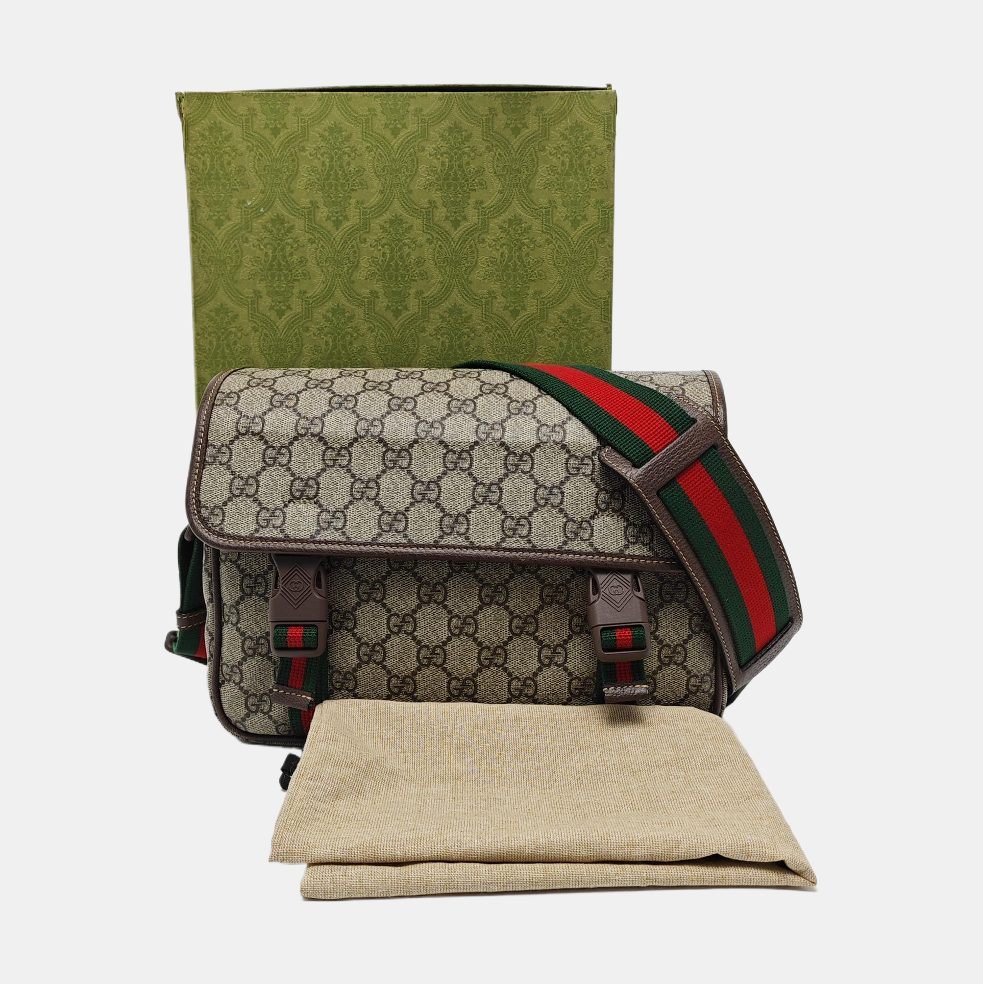 GG Supreme Monogram Coated Canvas Beige