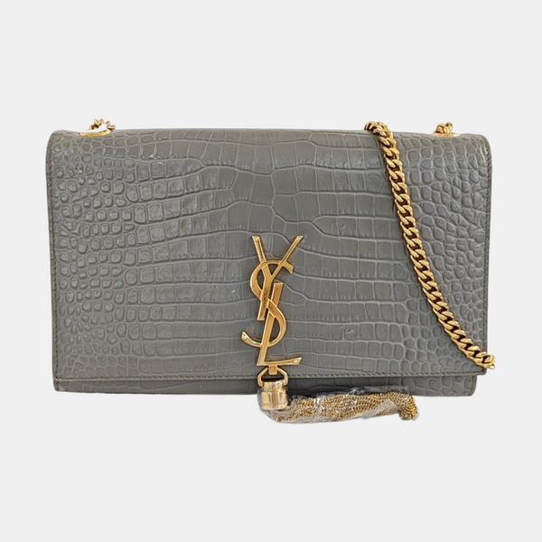 KATE Medium Calfskin Gray