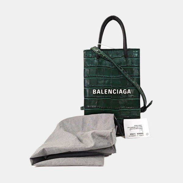 Shopping Bag Calfskin Green