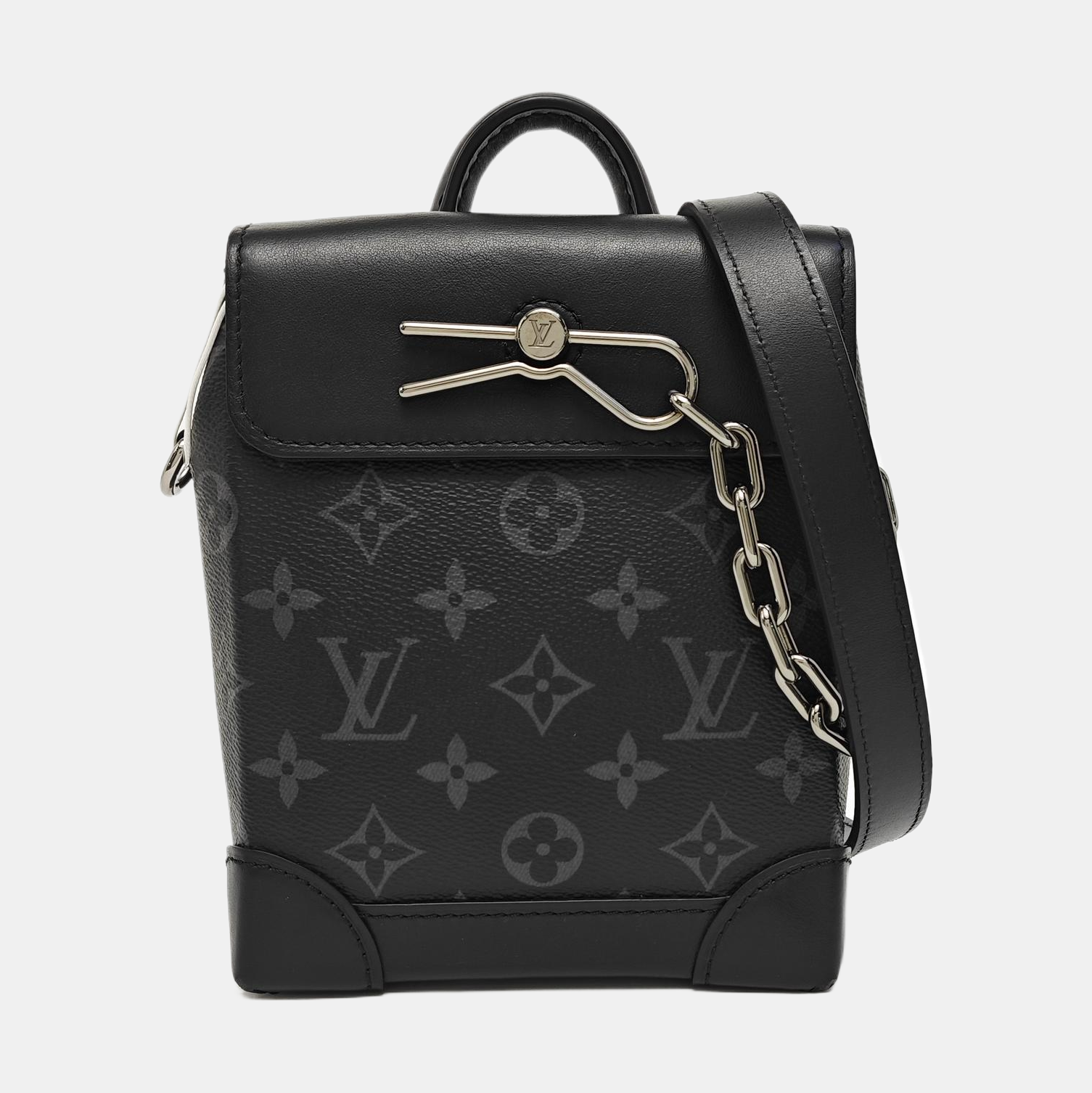 STEAMER Extra Small Monogram Coated Canvas Black