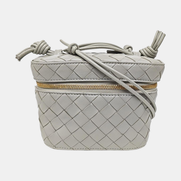 Intrecciato Small Lambskin Gray