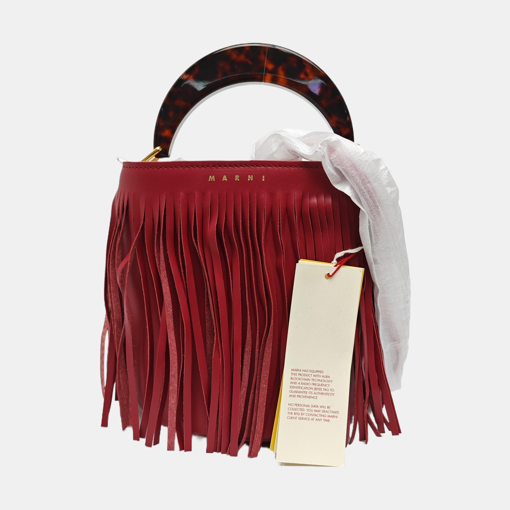 Calfskin Bucket Bag Red