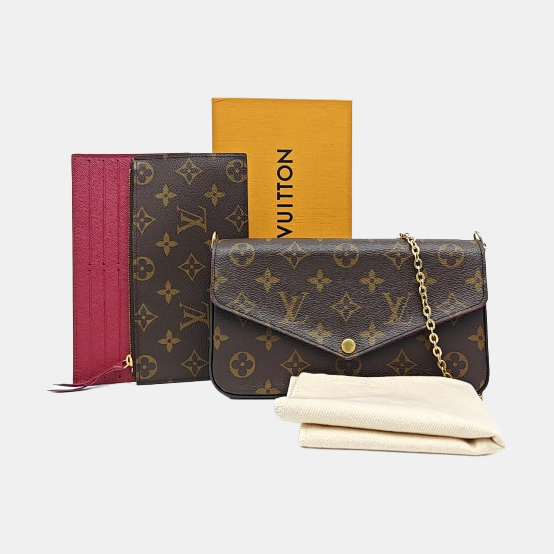 FÉLICIE Monogram Coated Canvas Brown