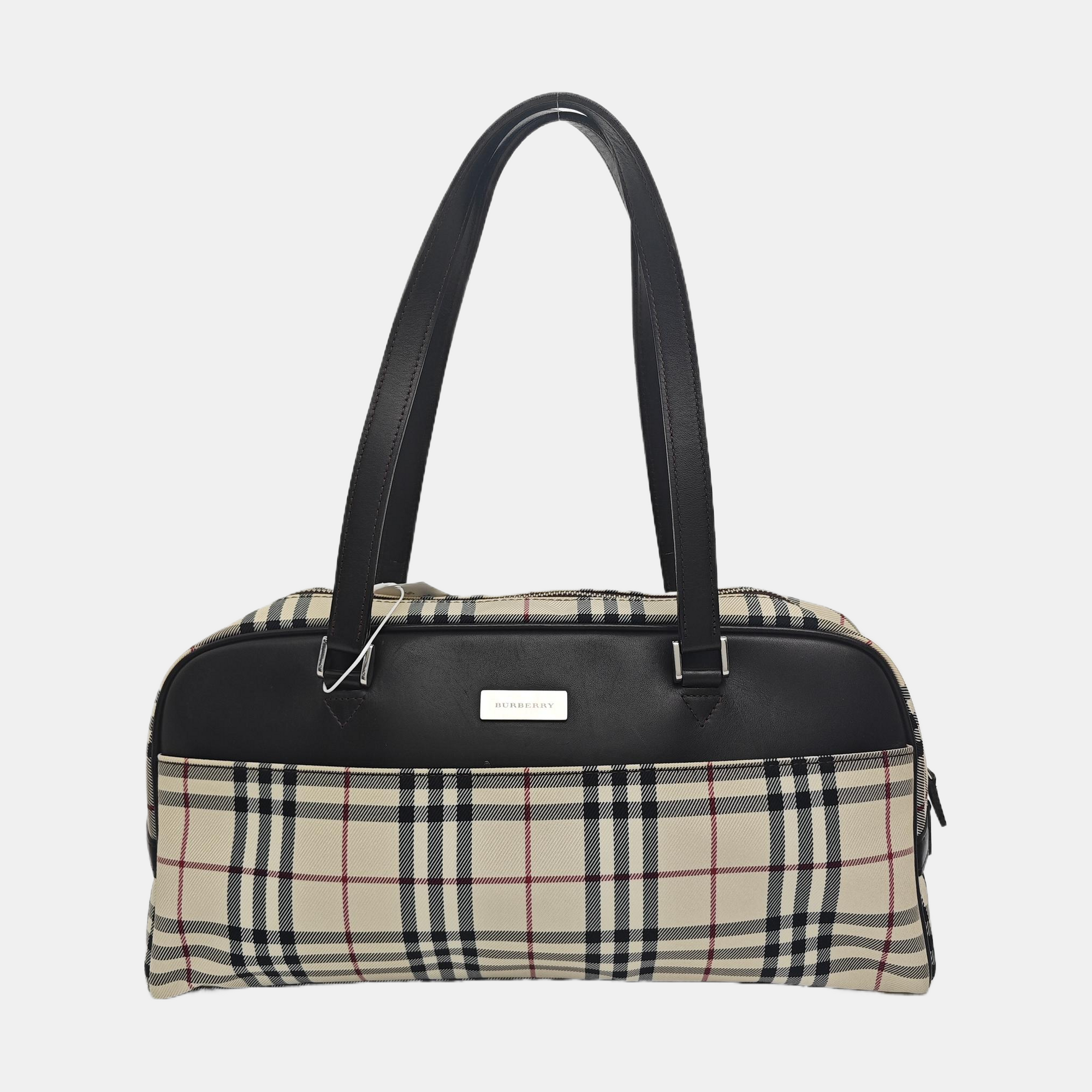 Canvas Top Handle Bag Beige