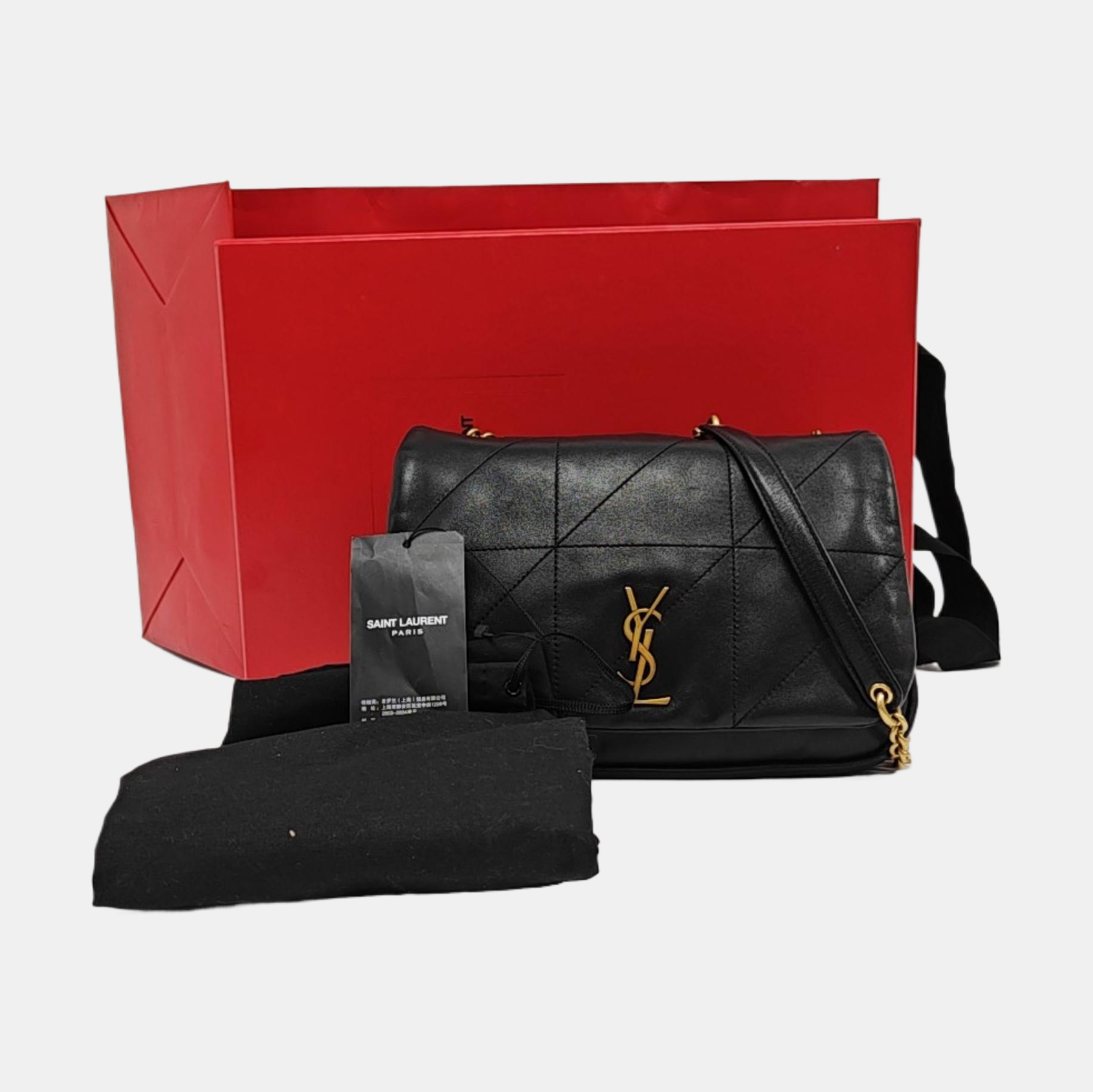 JAMIE Small Quilted Lambskin Black