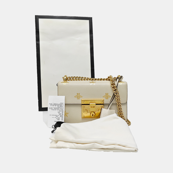 Padlock Small Calfskin White
