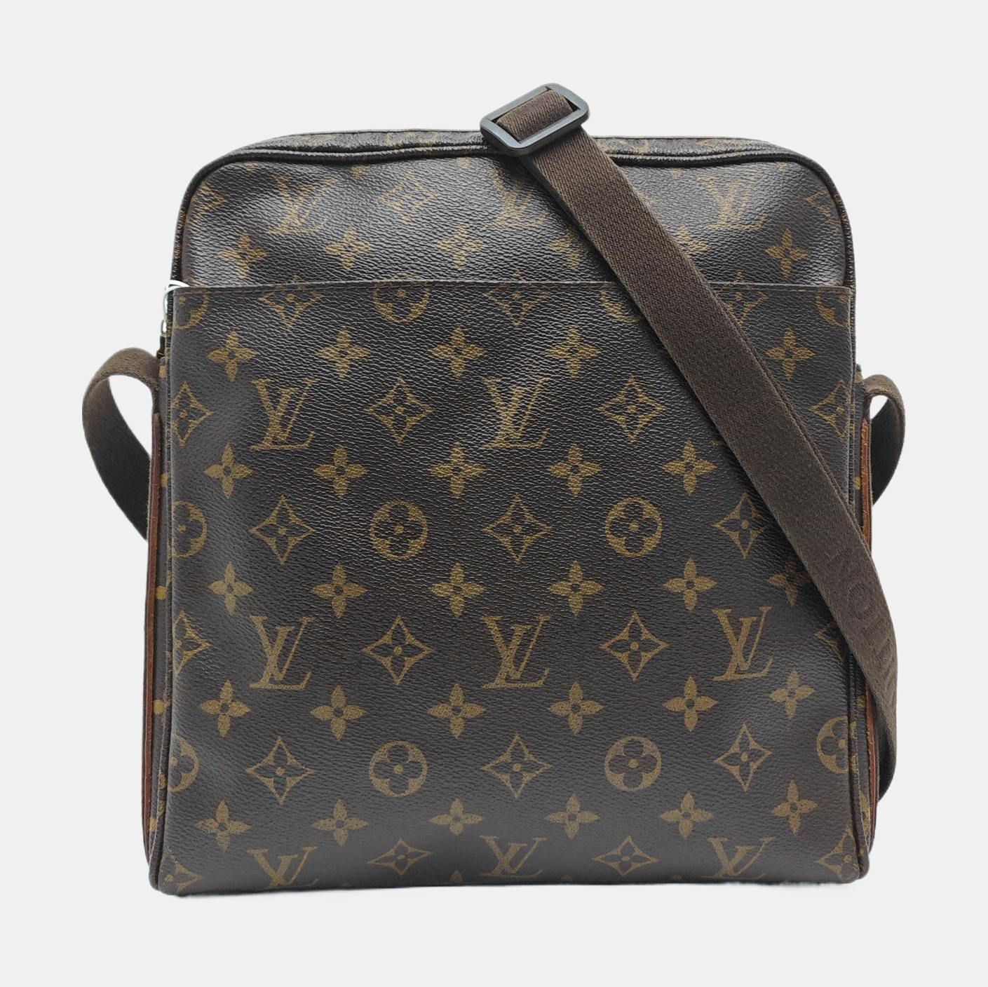 TROTTEUR Monogram Coated Canvas Brown
