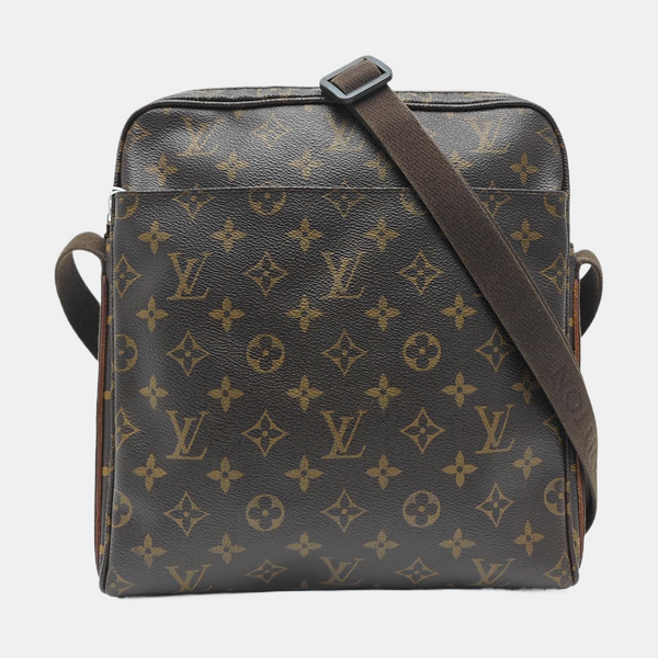 TROTTEUR Monogram Coated Canvas Brown