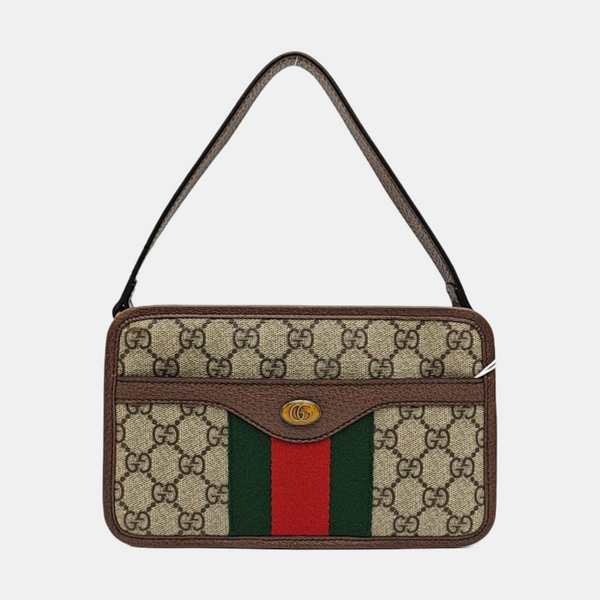 Ophidia Small Monogram Coated Canvas Beige