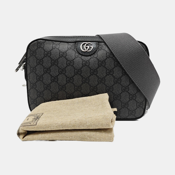 Ophidia Monogram Coated Canvas Gray