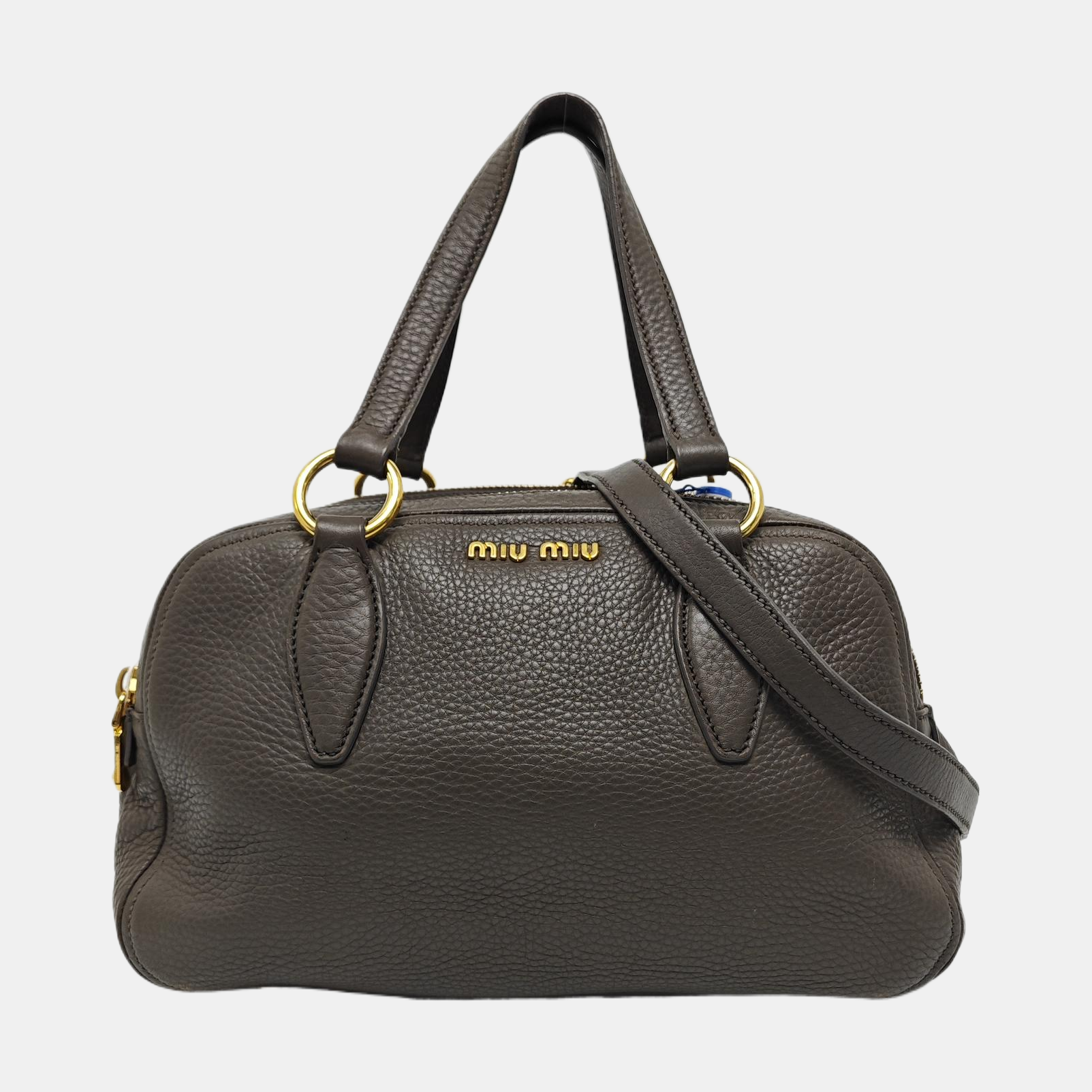 Calfskin Shoulder Bag Gray