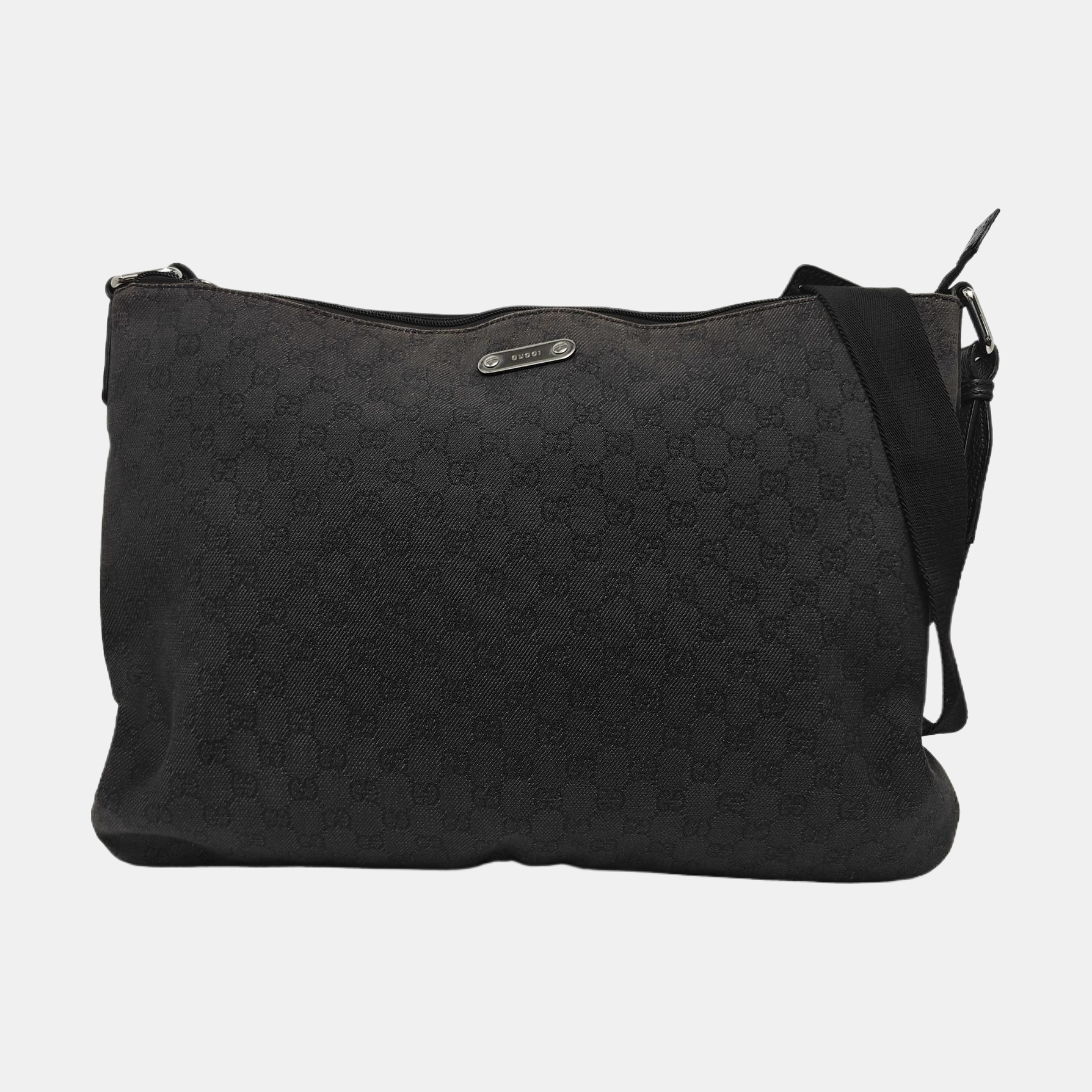 Monogram Canvas Shoulder Bag Black