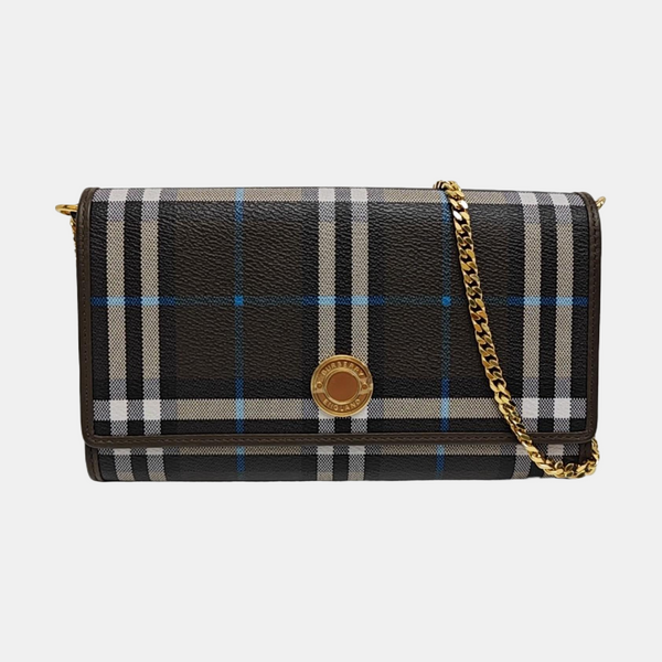 Coated Canvas Shoulder Bag Black