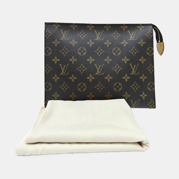 TOILET POCKET 26 Monogram Coated Canvas Brown