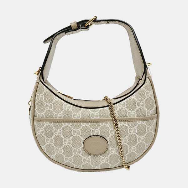 Monogram Coated Canvas Shoulder Bag Beige