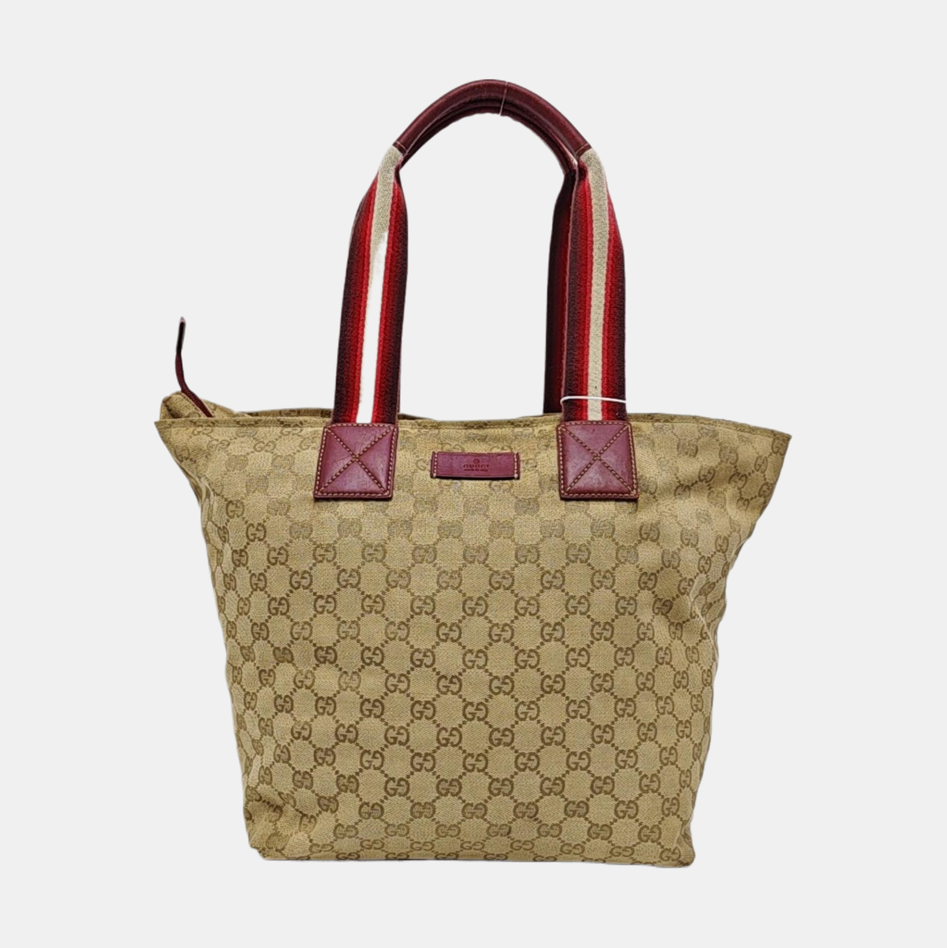 Monogram Canvas Tote Bag Beige