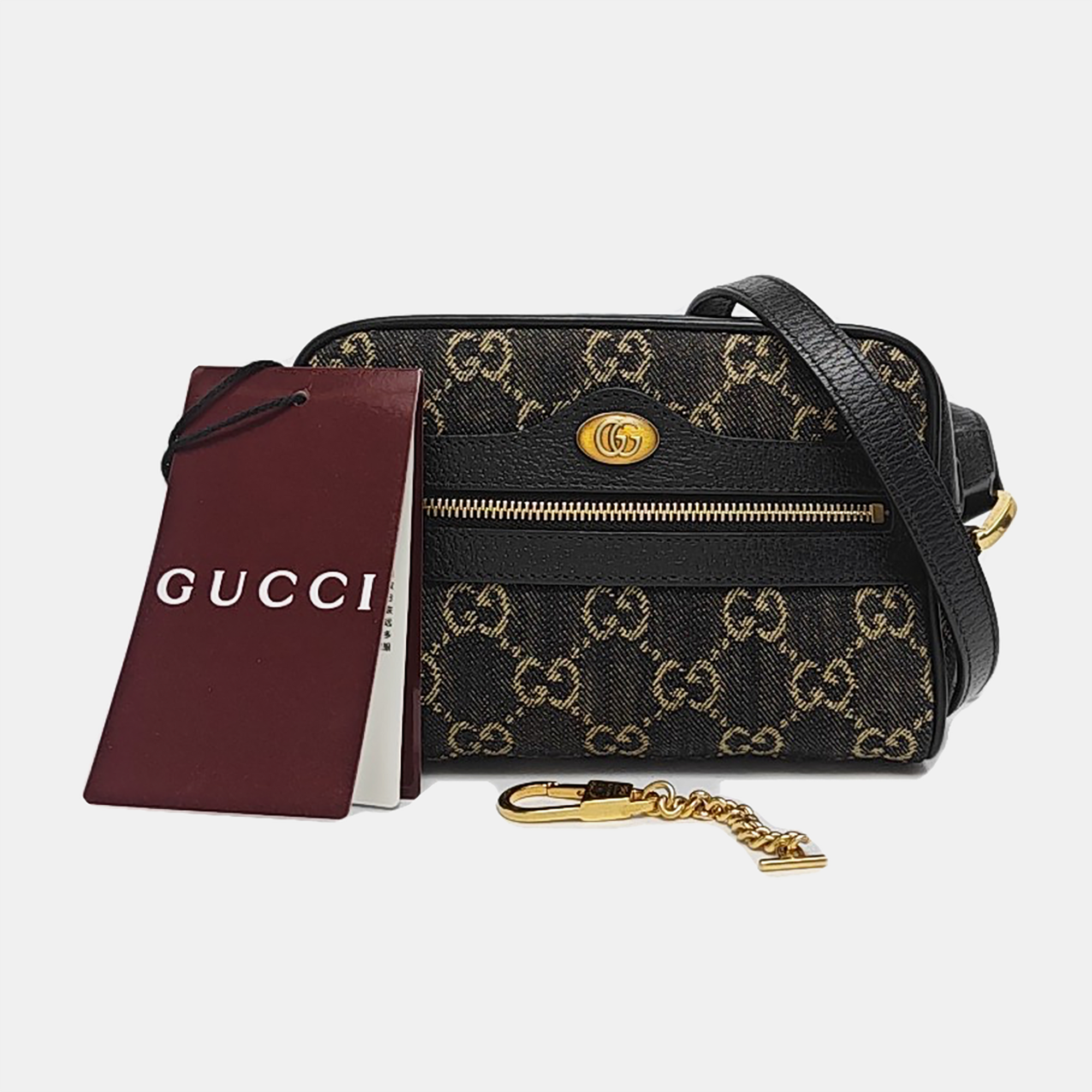 Ophidia Mini Monogram Denim Black
