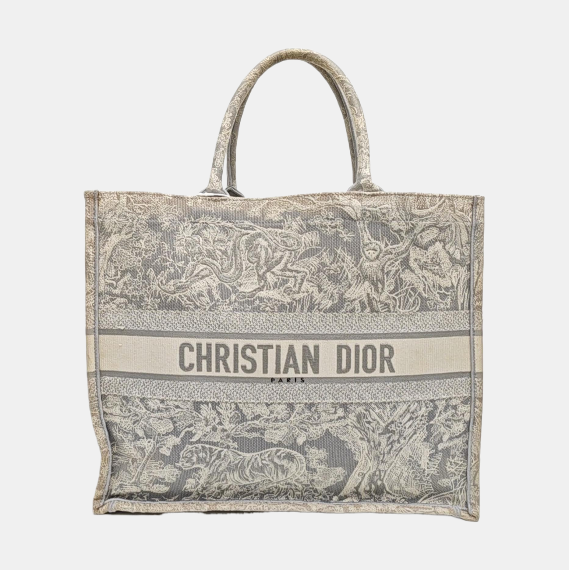 Book Tote Large Fabric Gray