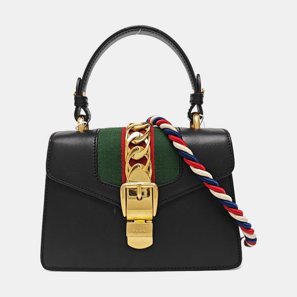 Sylvie Mini Calfskin Black