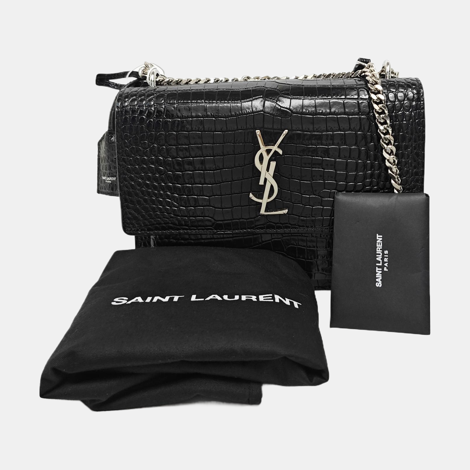 SUNSET Medium Calfskin Black