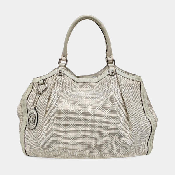 Monogram Special Material Tote Bag White