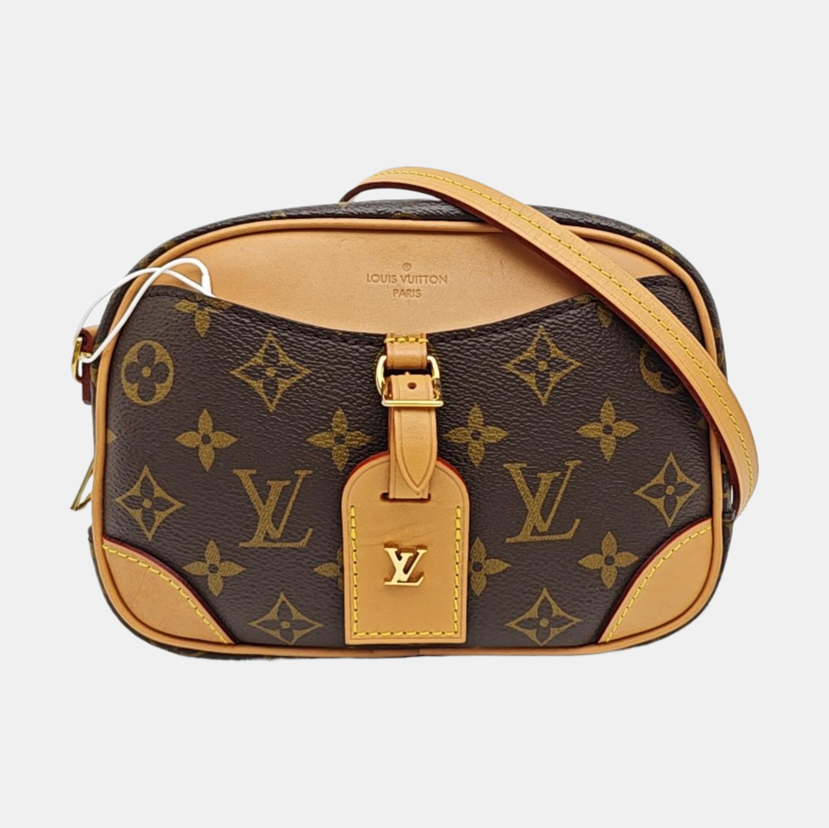 DEAUVILLE Mini Monogram Coated Canvas Brown