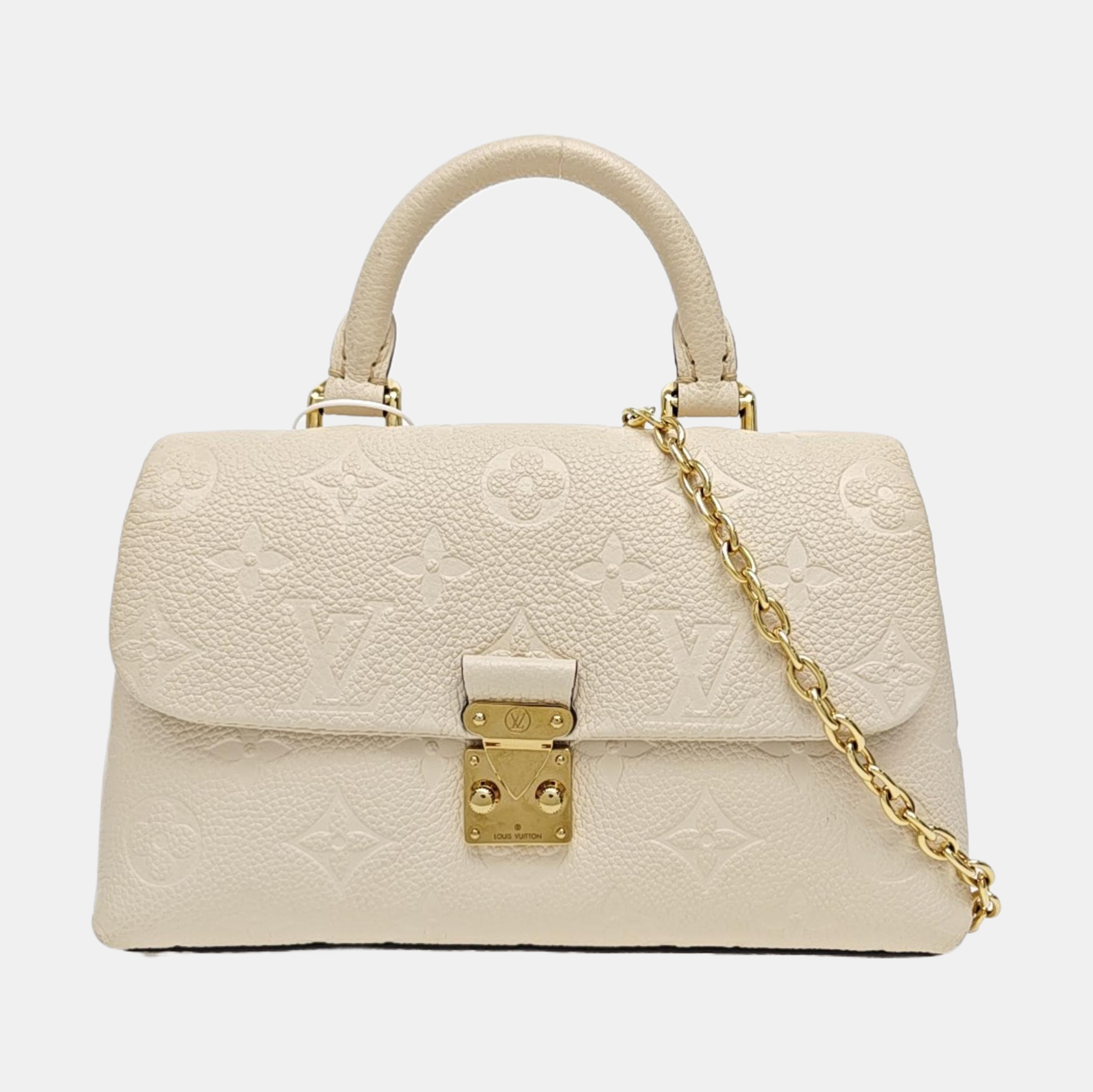 NANO MADELEINE Nano Monogram Calfskin Beige