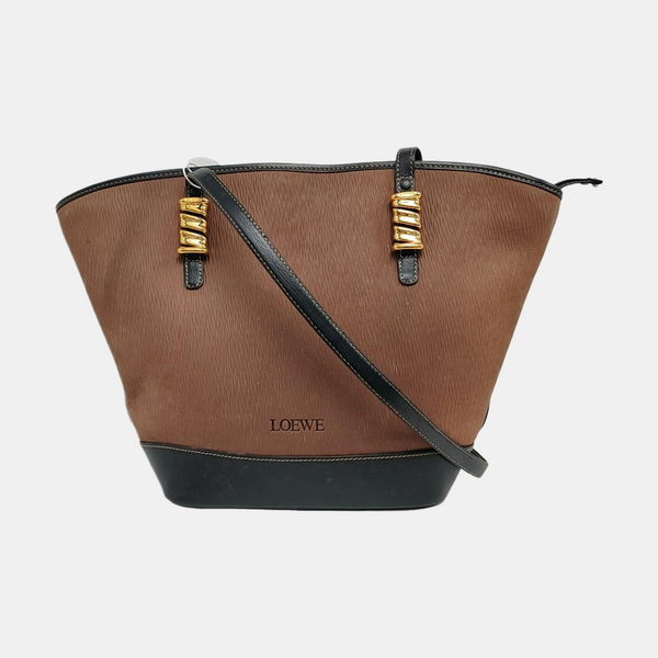 Calfskin Shoulder Bag Brown