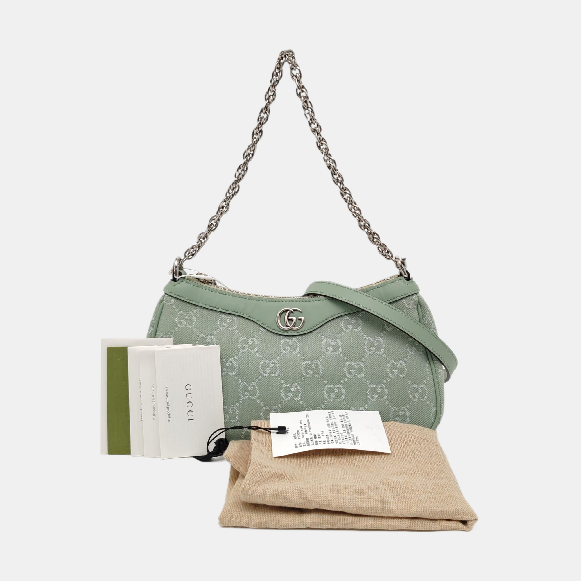 Ophidia Small Monogram Canvas Green