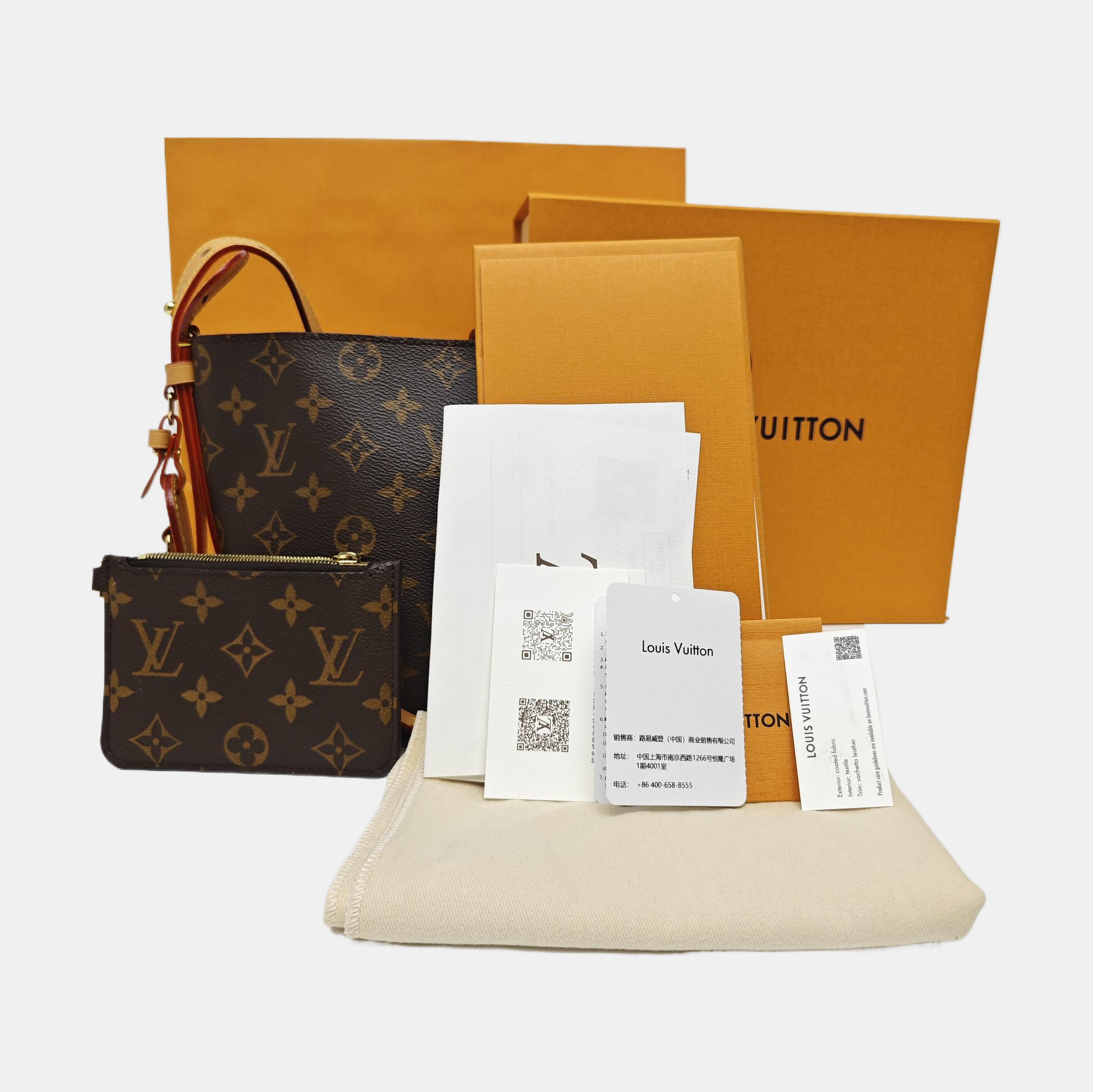 ALL IN BB Monogram Coated Canvas Brown