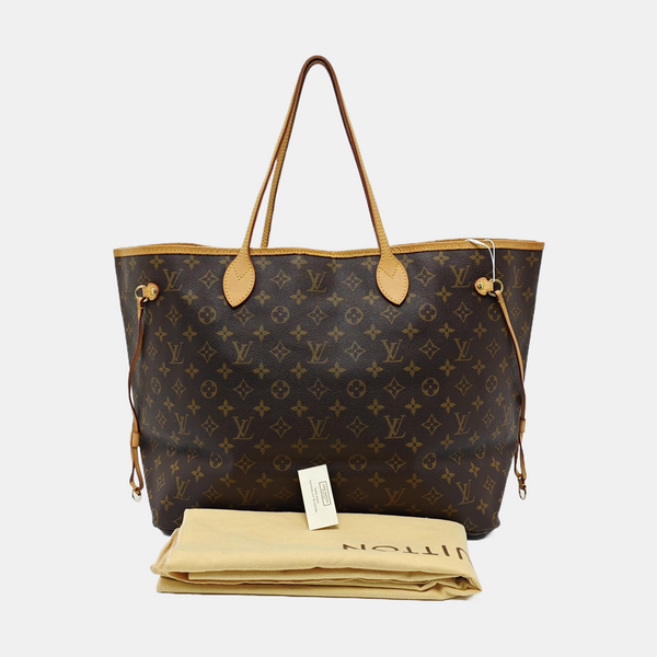 NEVERFULL GM Monogram Coated Canvas Brown