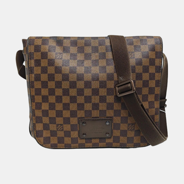 BROOKLYN MM Damier Ebene Coated Canvas Brown