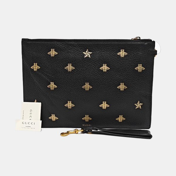Bee Web Calfskin Black